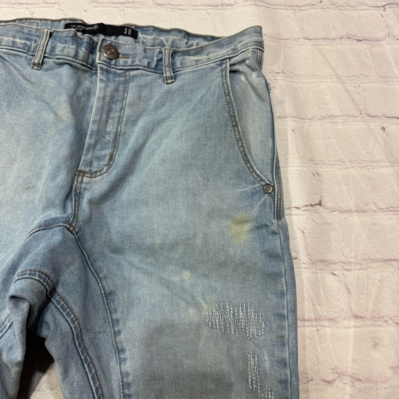 Cotton on harem pant’s like crotch Men's Light Blue Distressed Jeans size 30 - Picture 5 of 16